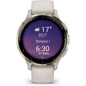 Garmin Venu 3S Sportuhr Ivory + Cream Gold