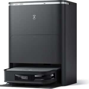 ECOVACS Deebot X2 Omni Vacuum Cleaner Robot with Wiping Function Suction Station 8000 Pa Suction Power, 15 mm Mop Lifting System + Service Kit, 1 x Main Brush, 2 x Side Brush, 3 x Antibacterial