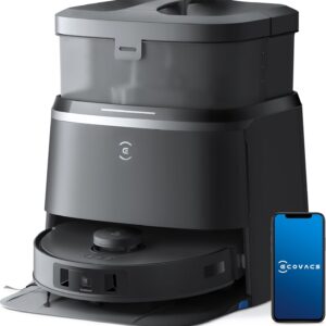 ECOVACS DEEBOT T30 Omni Robot Vacuum Cleaner with Wiping Function, Mini Station Vacuum Cleaner Robot, 11,000 Pa Suction Power, Adaptive Edge Cleaning with TruEdge™ Mopping Technology, ZeroTangle™