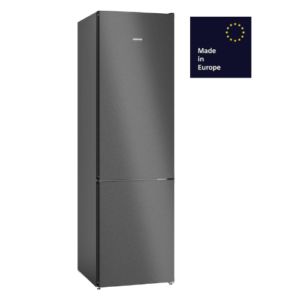 SIEMENS KG39N2XAF iQ300 Freestanding Fridge Freezer Combination with Freezer Area Below 203 x 60 cm, 260 L Cooling, 103 L Freezer, NoFrost, HyperFresh, LED Lighting, BlackSteel [Energy Class A]
