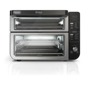 Ninja DCT401 12-in-1 Double Oven with FlexDoor, FlavorSeal & Smart Finish, Rapid Top Convection and Air Fry Bottom, Baking, Roasting, Toast, Air Fry, Pizza and More, Stainless Steel