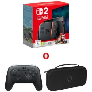 Console Nintendo Switch 2 + Mario Kart World (Code) + Manette Switch Pro 2 + Housse de transport