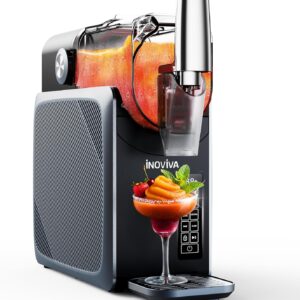 INOVIVA Slush-Maschine, kein Eis erforderlich, 2-Liter-Slush-Maschine für Zuhause mit Selbstreinigung, 5 voreingestellte Programme, für gefrorene Slushies, Margaritas, Frappés und Milchshakes (Version S1.2)