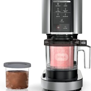 Ninja NC301 Creami, Eismaschine, Gelato-, Milchshake-, Sorbet- und Smoothie-Zubereiter, 7 One-Touch-Programme, silber