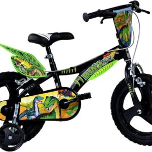 Dinosaurier Kinderfahrrad Dino- Trex Jungenfahrrad | TÜV geprüft | Original | Kinderrad mit Stützrädern - Das Fahrrad als Geschenk für Jungen