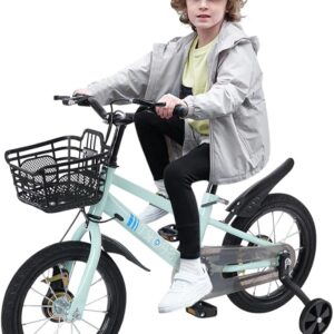 12 & 14 & 16 & 18 Zoll Kinderfahrrad mit Korb & Stützrädern für Mädchen & Jungen von 2-8 Jahren